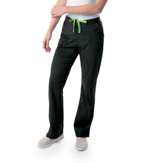 Womens Modern 1/2 & 1/2 Straight Leg Pant - Black - XS